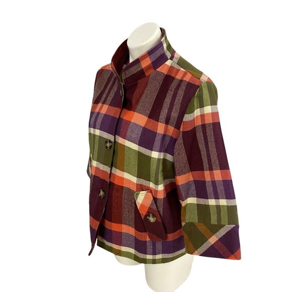 Blair Blazer Womens PM Plaid Jacket Cabin Check Career Professional Work Office - Picture 10 of 16